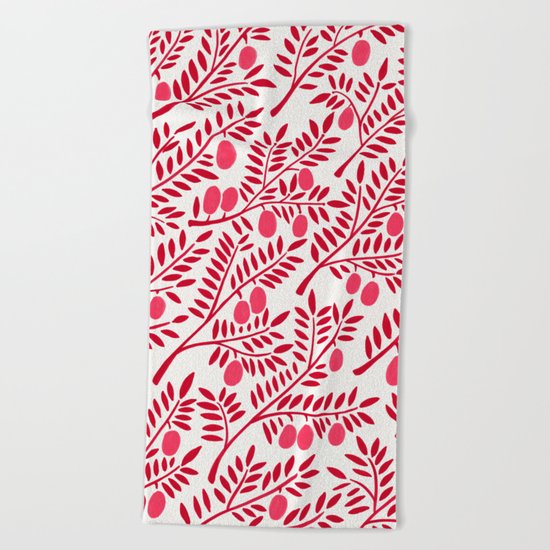 Olive Branches – Fiery Palette Beach Towel