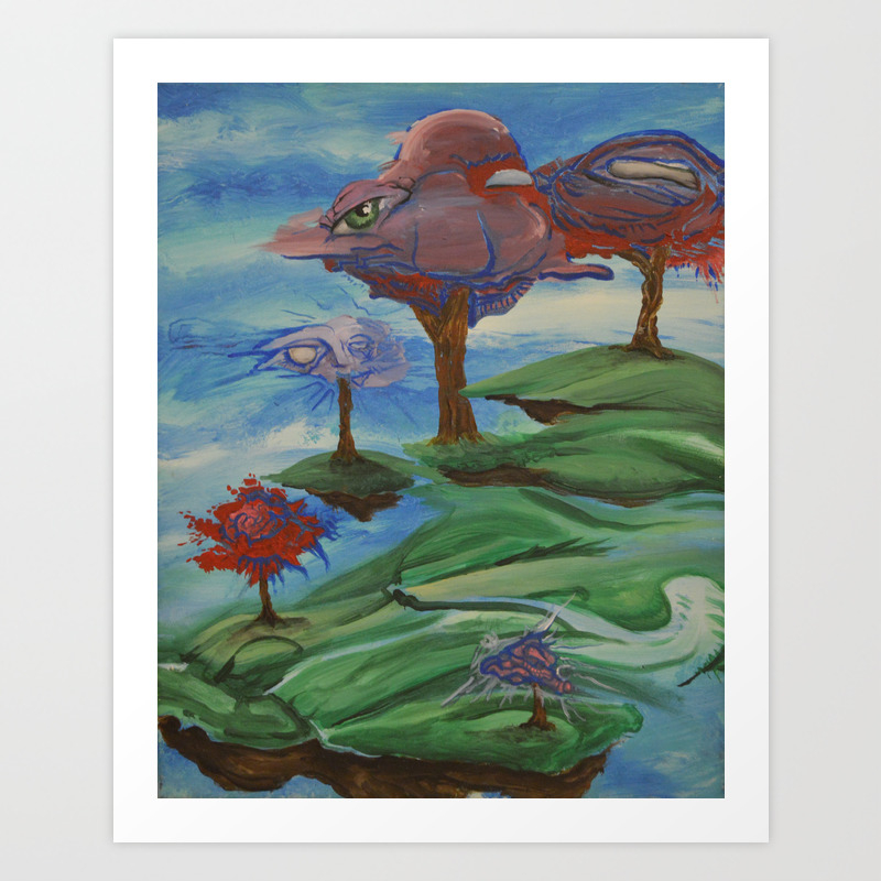 Floating Islands Art Print By Shoesworx Society6