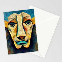 Abstract Lion Head Stationery Card