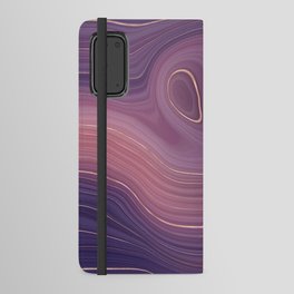 Violet Purple Rose Gold Agate Geode Luxury Android Wallet Case