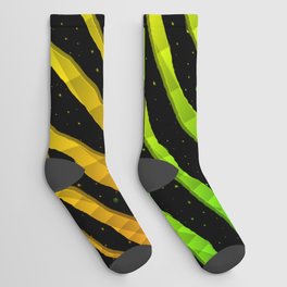 Ripped SpaceTime Stripes - Rainbow BGYOR Socks