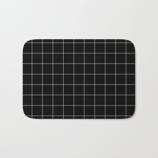 Black Squares Bath Mat