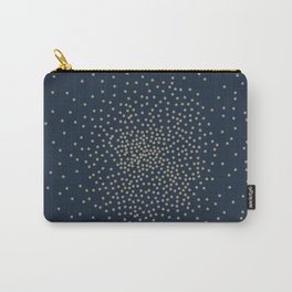 Dots Illusion - Gold and Navy Blue Carry-All Pouch