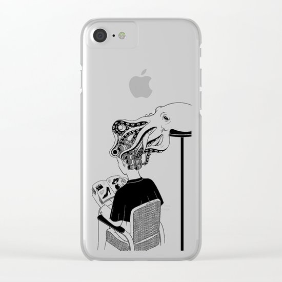 Octopus Salon Clear iPhone Case