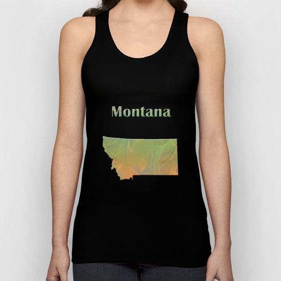 Montana Map Unisex Tank Top