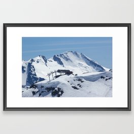 Whistler Blackcomb - Symphony Chair with Castle Mountain in British Columbia, Canada Framed Art Print