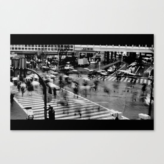 Shibuya Crossing Motion Canvas Print