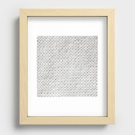 white Knitted Recessed Framed Print