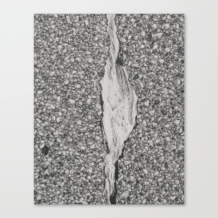 Crack in Cement Canvas Print