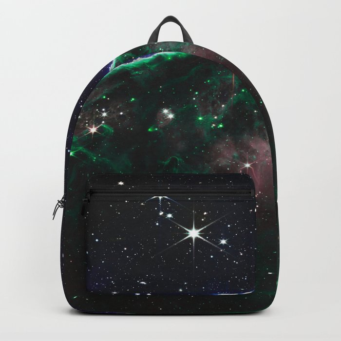 Cosmic Cliffs Carina Nebula Teal Green Indigo Backpack