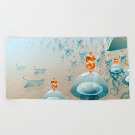 Jelly fish Beach Towel