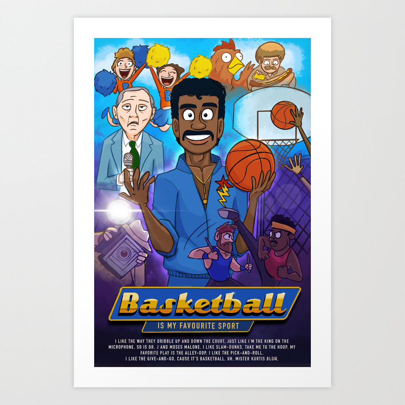 Basketball Is Kurtis Favourite Sport Art Print By Girishmanuel