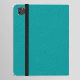 Solid Color Pantone Viridian Green 17-5126 Blue Aqua iPad Folio Case