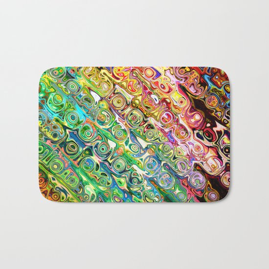 Colorful Glass Abstract Bath Mat