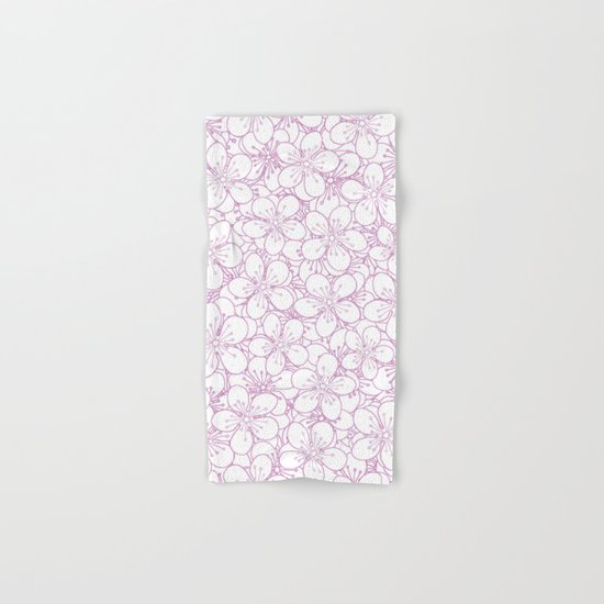 Cherry Blossom Pink Outline - In Memory of Mackenzie Hand & Bath Towel