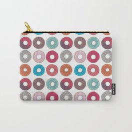 Colourful, illustrated, glazed, sprinkle Donut pattern Carry-All Pouch