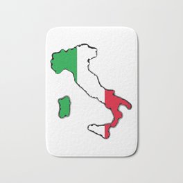 Italy Map with Italian Flag Bath Mat | Graphicdesign, Italian, Flags, Pompeii, Rome, Alfaromeo, Havocgirl, Maps, Mediterranean, Michaelangelo 