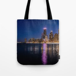Blue Chicago night Tote Bag