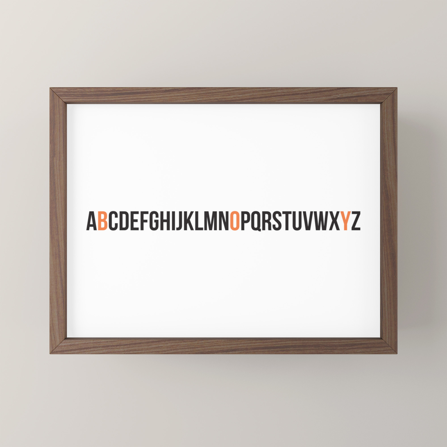 Boy Alphabet Letters A Z Framed Mini Art Print By Thingsthatsing Society6