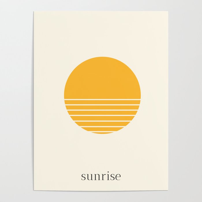 Abstract Orange Sunrise | Under the Same Sun Poster