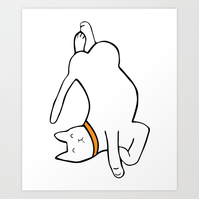 Jinx The Cat Art Print By Elarsen Society6