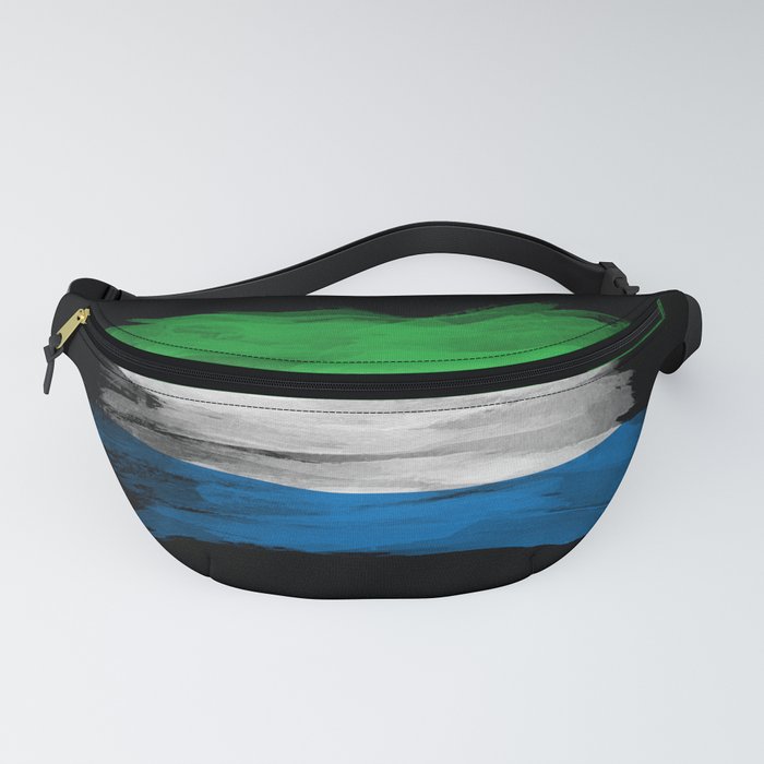 Sierra Leone flag brush stroke, national flag Fanny Pack