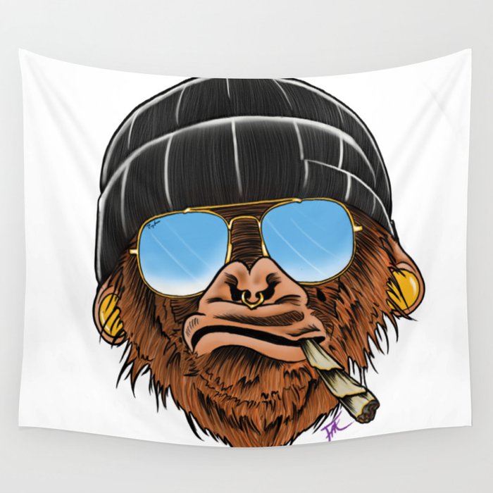 Tip the Munkey Wall Tapestry