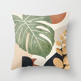 Branches and Leaves in an Abstraction 01 Throw Pillow