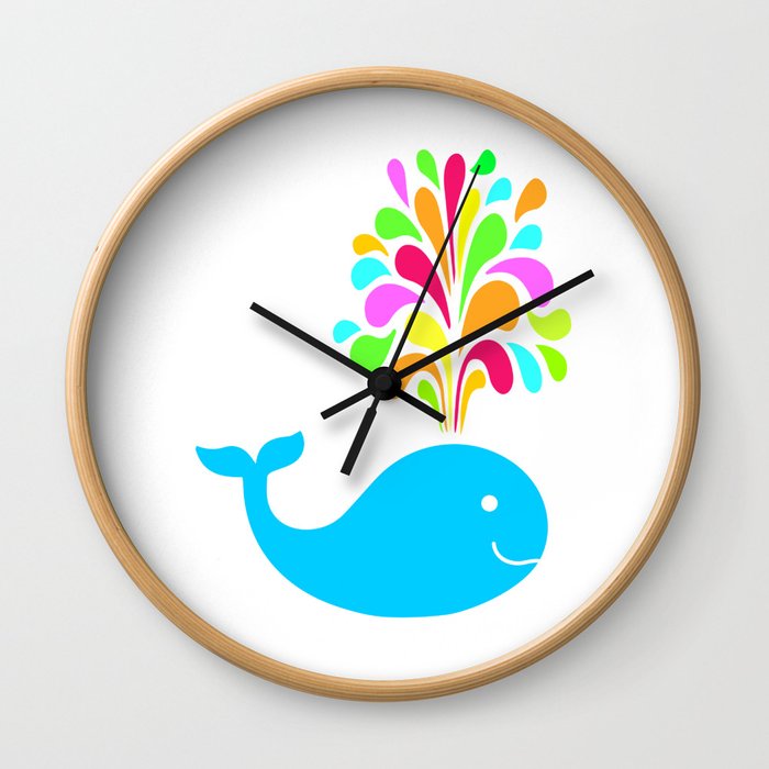 Funny whale Wall Clock
