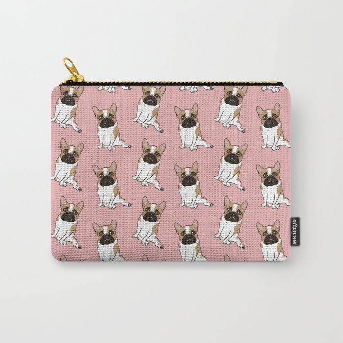 Pouty Cute Black Mask Pied French Bulldog Wants Your Love Carry-All Pouch