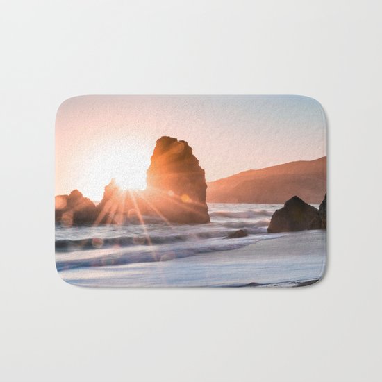 Sea light rock 4 Bath Mat