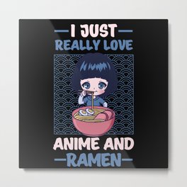Funny Anime Lover Graphic for Women and Men Anime Lover Metal Print