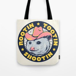 Opossum Rootin Tootin Shootin Tote Bag