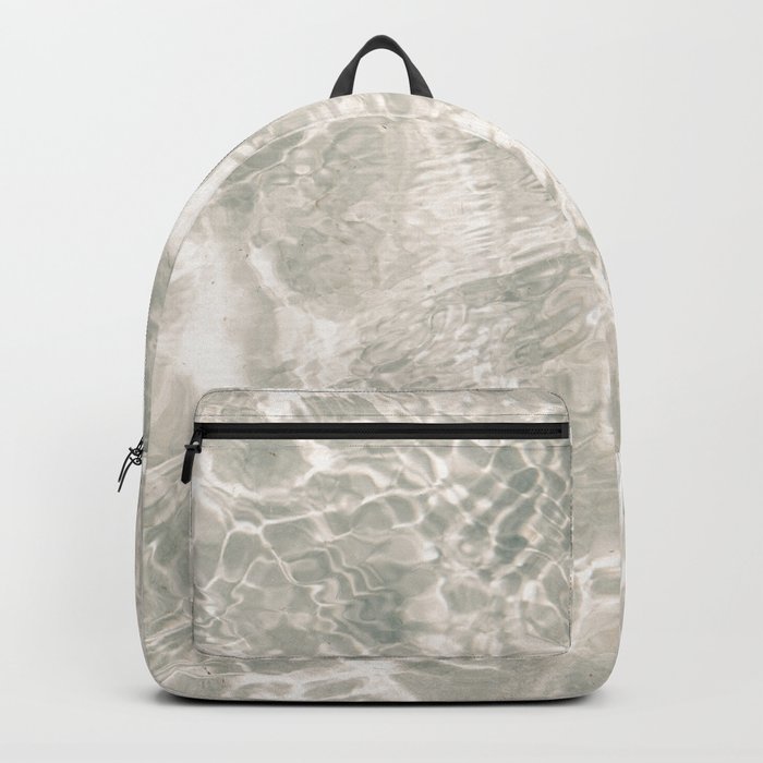 Clear water | beach fine art photography | sea wave and sand Backpack