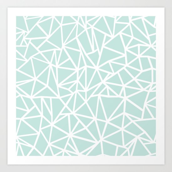 Ab Outline Thick Mint Art Print