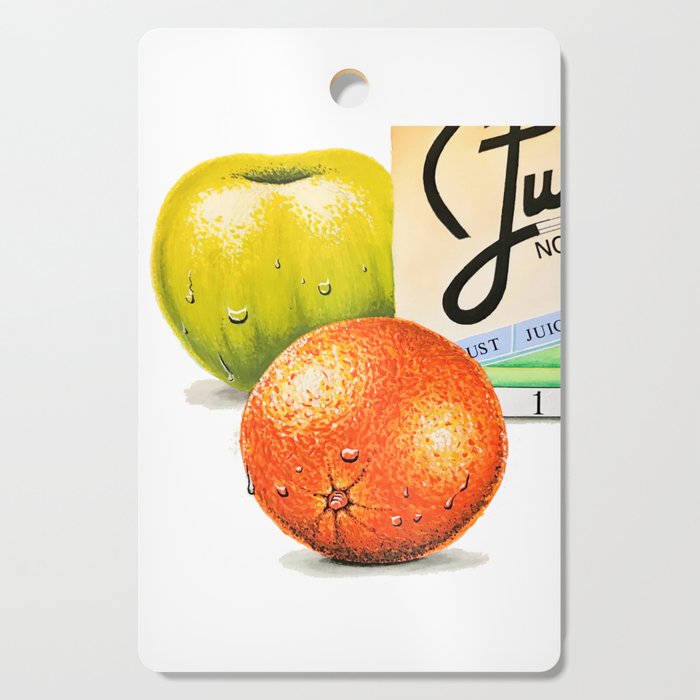 apple and orange fruit Cutting Board