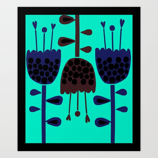 Paper flowers Art Print