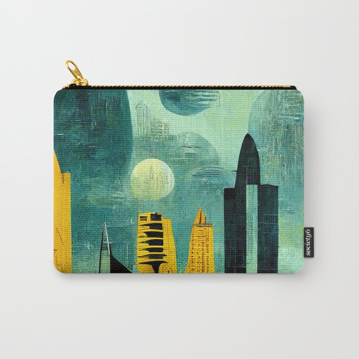 Abstract Futuristic Cityscape Carry-All Pouch