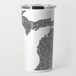Michigan Map Travel Mug