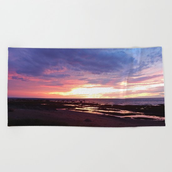 Cloudy Sunset Beach Towel