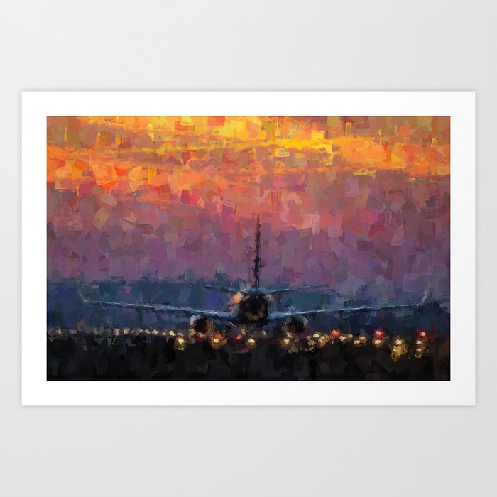 Sunset Landing Art Print