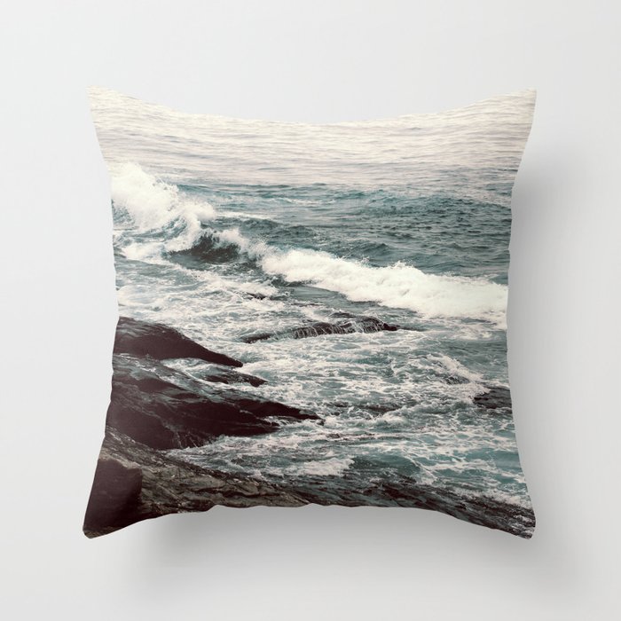 Cyan Sea #2 Throw Pillow