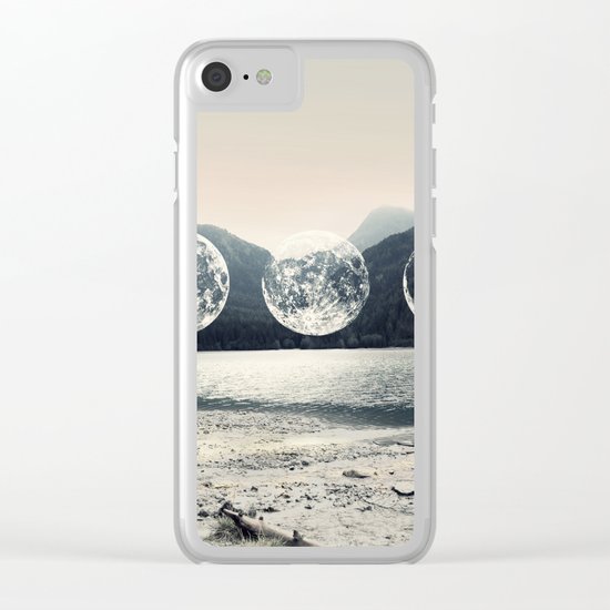 Moonlight Mountains Clear iPhone Case