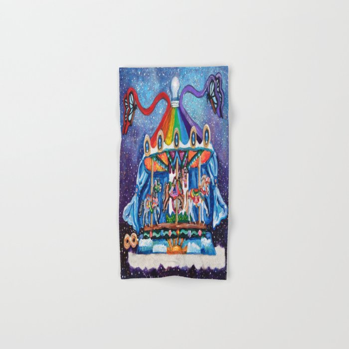 Enchanted Butterfly Dream Carousel Hand & Bath Towel