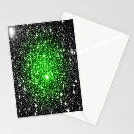 galAxy. Stars Lime Green Stationery Card