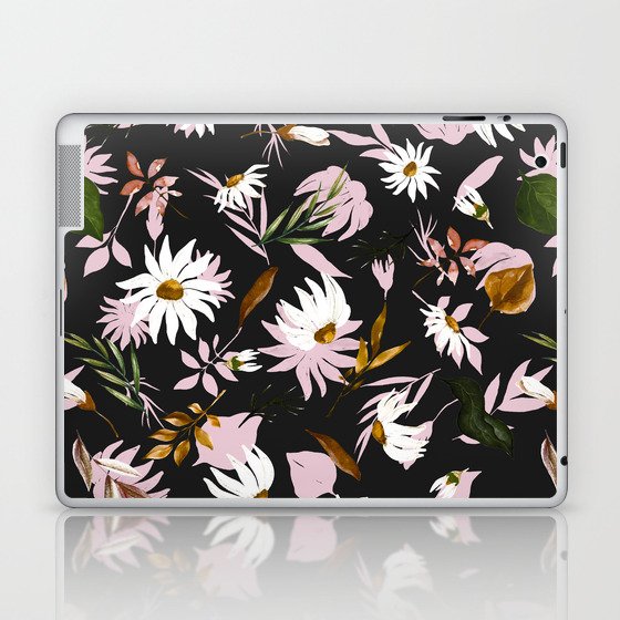 Abstract daisies at night Laptop & iPad Skin