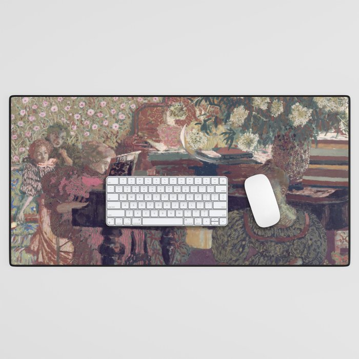 Vuillard - Personnages dans un intérieur. La musique, 1896 Desk Mat