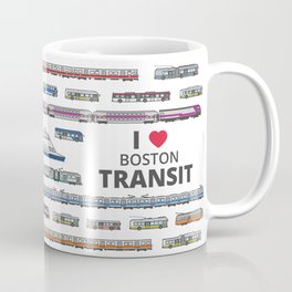 The Transit of Greater Boston Coffee Mug | Illustration, Collage, Vector 
