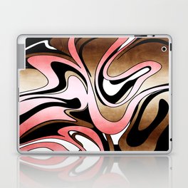 Liquify Watercolor // Blush Pink, Brown, Black and White Laptop Skin