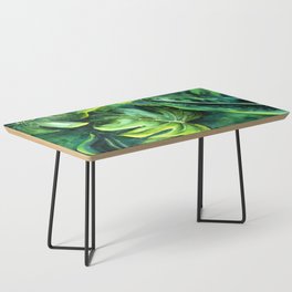 Watercolor Palm Leaves - Tropical Art Coffee Table